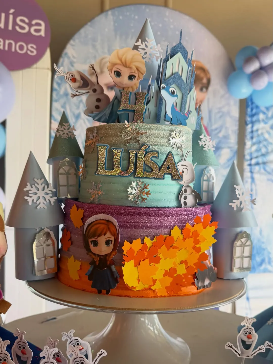 Bolo com tema Frozen